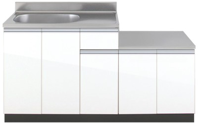 【アイオ】KW plus シリーズ　ガス台付き流し台  ［ガス台付流し台　間口1500㎜］KW-1500SG