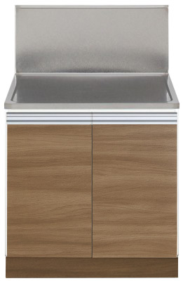 【アイオ】KW plus シリーズ 流し台（単体）［ガス台　間口600㎜（バックガード付）］KW-600GB