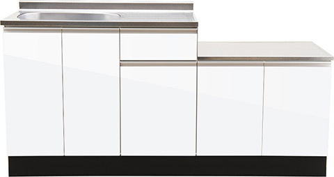 【アイオ】セクショナルキッチン　KW-Hシリーズ ［ガス台付流し台　間口1700㎜］KW-H1700SG