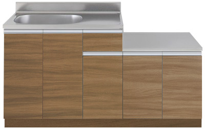 【アイオ】セクショナルキッチン　LW plusシリーズ ［流し台　間口1500mm］LW-1500SG