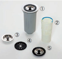 【アイオ】汎用オプション［排水トラップ］③ステン目皿［78φ］